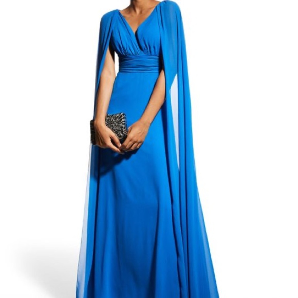 Blue Caped Goddess Dress